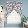 thumbnail image 6 of Spring Flowers Kitchen Window Curtains, Swag Curtains Valance for Bedroom Living Room Bathroom, Farmhouse Dark Blue Pastoral Floral Leaf Rod Pocket Window Curtain Block Drapes 2 Panels 36"x63", 6 of 9