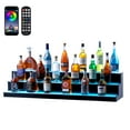 thumbnail image 1 of VEVOR LED Lighted Liquor Bottle Display Bar Shelf RF & App Control 48" 3-Step, 1 of 9
