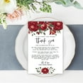 thumbnail image 2 of Koyal Wholesale Burgundy Roses Wedding Thank You Place Setting Cards for Table Reception, Dinner Plates, Family, 56-Pack, 2 of 5