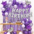 thumbnail image 1 of Girls Birthday Decorations Purple and Silver Lavender Party Decorations Set for Women Including Happy Birthday Banner Balloons Confetti Latex Balloons, 1 of 5