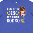 thumbnail image 4 of Inktastic Yes, this IS my First Rodeo- cowgirl in hat and boots Youth T-Shirt, 4 of 5