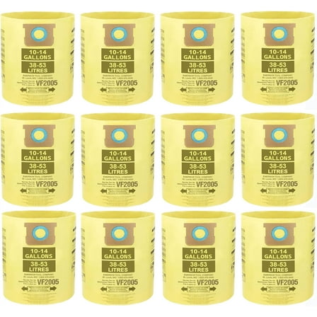 9067200 10-14-Gallon High Efficiency Disposable Collection Filter Bag,Fit Shop-Vac 10-14 Gallon ,12-Pack