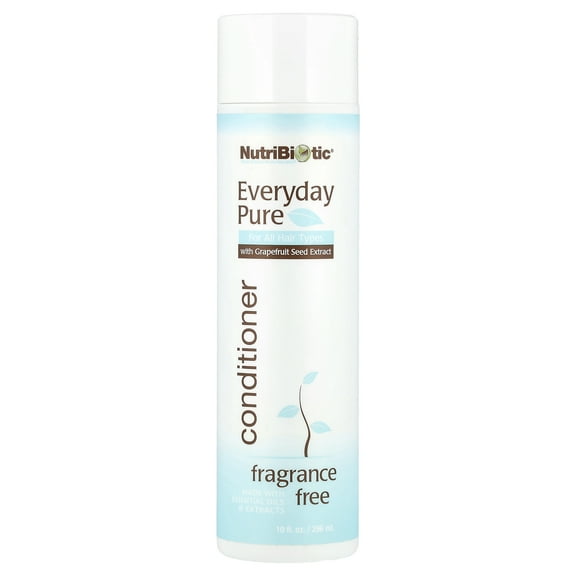 NutriBiotic Everyday Pure Conditioner, For All Hair Types, Fragrance Free, 10 fl oz (296 ml)