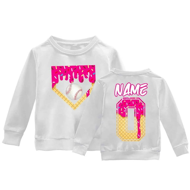 Chandail en Molleton Graphique à Manches Longues pour Filles Mignon DIY Col Rond Chandail Doux Vêtements d'Hiver pour Tout-Petits Enfants