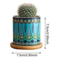 thumbnail image 3 of Plant Pot Cylindrical Flowerpot 7.5x7.6cm Geometric Pattern Simple Black White Nordic Style Home Decor Ceramic Vase, 3 of 3