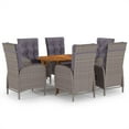 thumbnail image 1 of vidaXL 7 Piece Garden Dining Set Grey, 1 of 5