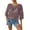 Purple, variant on Sewkxo Women's Plain Fringe Trim Cut Out Sheer Cover Up Boho Scallop Trim 3/4 Sleeve Crew Neck Crochet Beach Coverup Tops,Black L