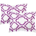 thumbnail image 6 of Sasha 4 or 3 Piece Reversible Duvet Cover Set Two-Tone Ikat Geometric Diamond Pattern Print Zipper Closure Bedding, 6 of 6