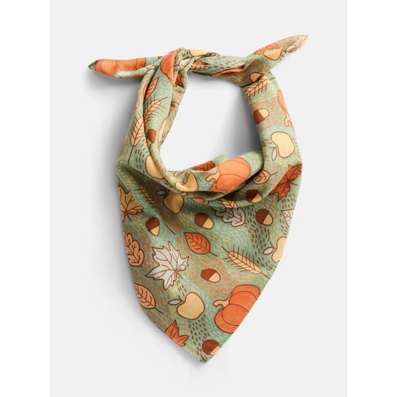 Way To Celebrate Halloween Women's Harvest Patch Bandana, One Size, Sage/Multi