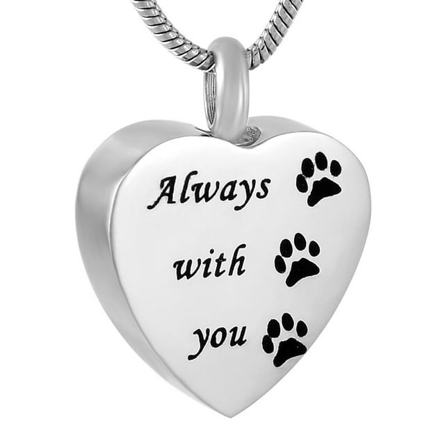 Collar Memorial de cremación Yuyangstore Corazón Siempre