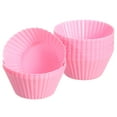 thumbnail image 1 of 18 Piezas de Moldes de Silicona para Cupcakes, Forros Antiadherentes para Muffins, para Cocinar Huevos, Moldes para Hornear Muffins y Pasteles en Color Rosa, 1 of 7