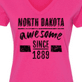 thumbnail image 4 of Inktastic North Dakota Awesome Since 1889 Women's V-Neck T-Shirt, 4 of 5