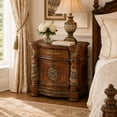 thumbnail image 2 of Michael Amini Villa Valencia Wood Bedside Chest - Classic Chestnut, 2 of 9