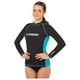 thumbnail image 1 of Playera Negro-Aqua Mujer CRESSI  Rash Guard Manga Larga XXL, 1 of 3