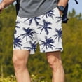 thumbnail image 2 of Yertdoel Beach Shorts for Men Fashion Hawaiian Print Swim Trunks Drawstring Slits with Pockets Outdoor UV Protective Summer Lightweight Casual Comfy Shorts, 2 of 7