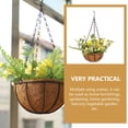 thumbnail image 2 of Troglfold Plant Basket Hanging Flower Basket with Coir Liner for Garden Decor,15.75"X7.87"X7.87", 2 of 10