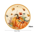 thumbnail image 2 of Axiiglly 24PCS Thanksgiving Paper Plates 9" Pumpkin Print Paper Plates Easy Cleanups Sturdy Tableware Disposable Plates for Thanksgiving Holiday Birthday Party, 2 of 6