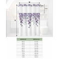 thumbnail image 6 of No Hook Shower Curtain with Snap in Liner, Purple Eucalyptus Leaves Watercolor Plants Hotel Shower Curtains for Bathroom, Washable Shower Curtain Liner Set with Mesh Top Window, 72”x78”, 6 of 6