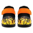 thumbnail image 2 of ikiki Scorching Hotrod Squeakerless Toddler Shoes | Black Flame Pattern, 2 of 9