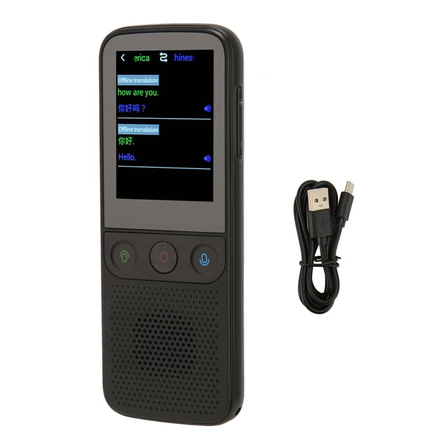 2 Way Smart Language Translator Device, Offline Online Voice Photo Translation, Portable Translator With 112 Languages For Travel Business Entertainment Shop