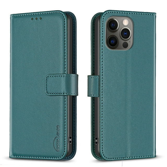 Compatible with iPhone 12 Pro Max Wallet Case with Card Slots Magnetic Closure Flip Folio Cover
