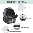thumbnail image 4 of Gray and Black Checkered Pattern Backpack for School, Cute School Bag with Adjustable Shoulder Straps and Padded Back, 15.3"x11"x6.7", 4 of 5