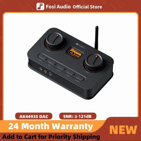 Fosi Audio K7 DAC Headphone Amplifier, USB-C Digital to Analog Converter for Desktop, Gaming PC, PS5