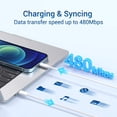 thumbnail image 4 of iPhone Snabbladdningskabel 3-Pack 2M USB C till Lightning Kabel [MFi-Certifierad] Ny iPhone Kabel Kompatibel med iPhone14 13 12 11 Pro Max X XS, 4 of 5