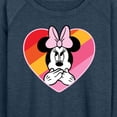 thumbnail image 3 of Mickey & Friends - Oops Minnie Rainbow Heart - Women's Lightweight French Terry Long Sleeve Shirt, 3 of 5