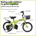 thumbnail image 4 of 18‘’Sporty Kids Bike with Training Wheels and Stand Adjustable Saddle Suitable for Boys and Girls Aged 4-10 Years Tall Height 41-57 inches Green, 4 of 9