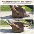 thumbnail image 6 of Gymojoy 5-Piece Patio Furniture Set with Swivel Recliner Chairs, Sofa and Coffee Table, Outdoor Wicker Patio Conversation Set with Adjustable Backrest & Footrest, 6 of 14
