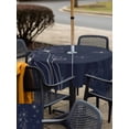 thumbnail image 5 of Outdoor Tablecloth with Umbrella Hole for Patio/Picnic/Party/Camping, Navy Blue Waterproof Table Cloth Square Cover Washable, Spring Flora (54"x 54"), 5 of 8