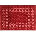 thumbnail image 1 of Ahgly Company Indoor Rectangle Abstract Red Modern Area Rugs, 7' x 9', 1 of 4