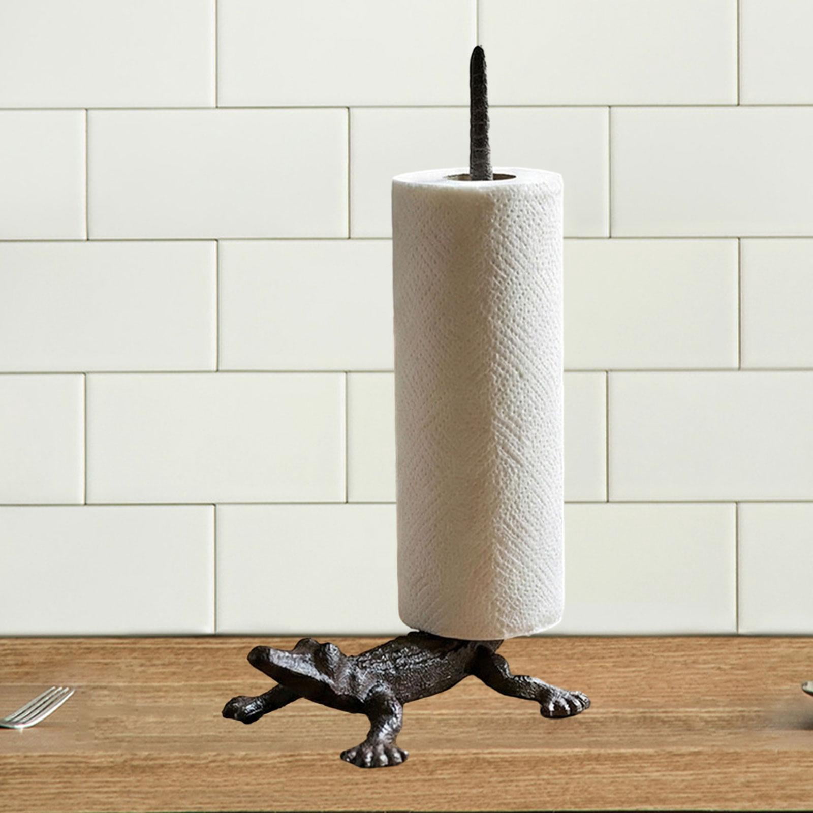 Fiocias Alligator Paper Towel Holder Stand Bathroom Kitchen Use Practical Decorative