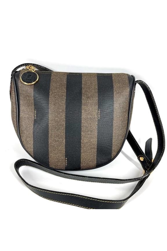 Pre-Owned FENDI Vintage Pequin Logo Bag, Crossbody Pouch, Shoulder Leather, Men's & Women's,...