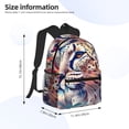 thumbnail image 2 of Easygdp Vibrant Leopard In Flowers Mochila Casual para Portátil, Mochila para Escuela, Viajes, Negocios, 2 of 6