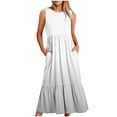 thumbnail image 2 of 2025 Long Spaghetti Strap Maxi Dresses for Women Summer,Sleeveless Gradient Maxi Dresses for Plus Size Women,Casual Round Neck Beach Sundresses Swing Dress,Women Flowy Tiered Maxi Beach Dress, 2 of 5