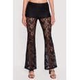thumbnail image 3 of Women's Floral Lace Flare Leg Casual Pants, 3 of 4