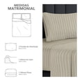 thumbnail image 2 of Juego De Sábanas Mainstays Matrimonial Rayas Beige Blanco, 2 of 4