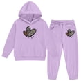 thumbnail image 3 of Tiijoy Valentine's Day Tracksuit for Girls Hoodie Sweatpants Sweatsuit, Sizes 2-3, 3 of 5