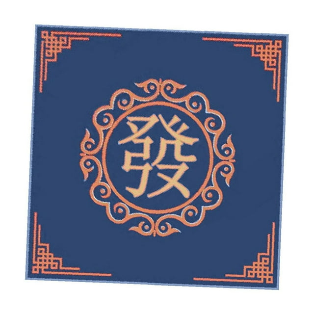 GROWTH TANK Mat Mahjong Game Table Cover Professional Slip Resistant Board Game Mat Mahjong Tablecloth for Home Gathering Blue A