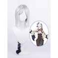 thumbnail image 5 of Peluca gris resistente al calor de cola de caballo para cosplay Anime Shenhe Pelucas Pelucas de disfraces de Halloween Gris -, 5 of 5