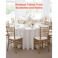 thumbnail image 5 of Charmoon 6-Pack White Round Tablecloths 60 Inch, Polyester Fabric for 20" - 42" Circular Tables, Wrinkle Resistant & Washable for Dining & Weddings, 5 of 10