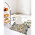 thumbnail image 4 of Vintage Daisy Floral Kitchen Dish Towels for Drying Dishes Set of 4, Spring Flowers Botanical Leaves Checkered Wooden Waffle Weave Microfiber Hand Tea Bathroom Towels Quick Dry Absorbent Towel 12x12, 4 of 7