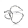 thumbnail image 1 of 14k White Gold Minimalist Interwoven Diamond Fashion Ring, 1 of 3
