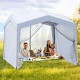 thumbnail image 6 of GVN Backyard Garden Canopy, Camping Canopy Screen Tent,Pop up Canopy Tent wiht 4 Sidewalls Mesh Netting Wheeled Bag-White, 6 of 11