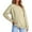 Beige, variant on Sweatshirts for Womens Long Sleeve V Neck Pullover Oversized Solid Color Causal Sweatshirt