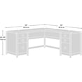thumbnail image 2 of L-Shaped Desk with 6 Storage Drawers, Sindoori, 2 of 8
