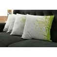 thumbnail image 2 of Ambesonne Green Throw Pillow Cover 4 Pack, Branches Floral Curly Leaves, 20", Lime Green and Pale Green, 2 of 6