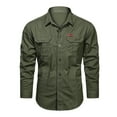 thumbnail image 4 of XIAOCHA Men's Tactical Button Down Shirt Collared Dual Chest Pocket Top Durable Outdoor Hiking Wear Shirt, 4 of 4